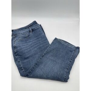 NYDJ Lift Tuck Marilyn Straight Crop Jeans High Rise Cool Embrace Rockie 22WP